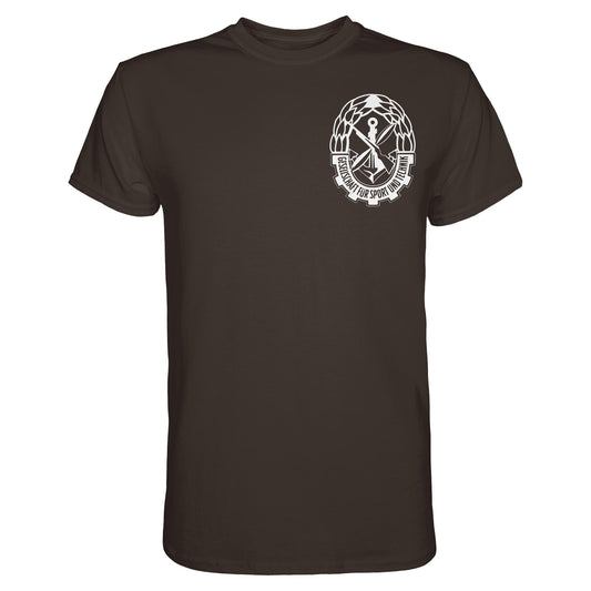 DDR Ostalgie Shirt Unisex • GST - GESELLSCHAFT FÜR SPORT UND TECHNIK (BRUST EMBLEM)