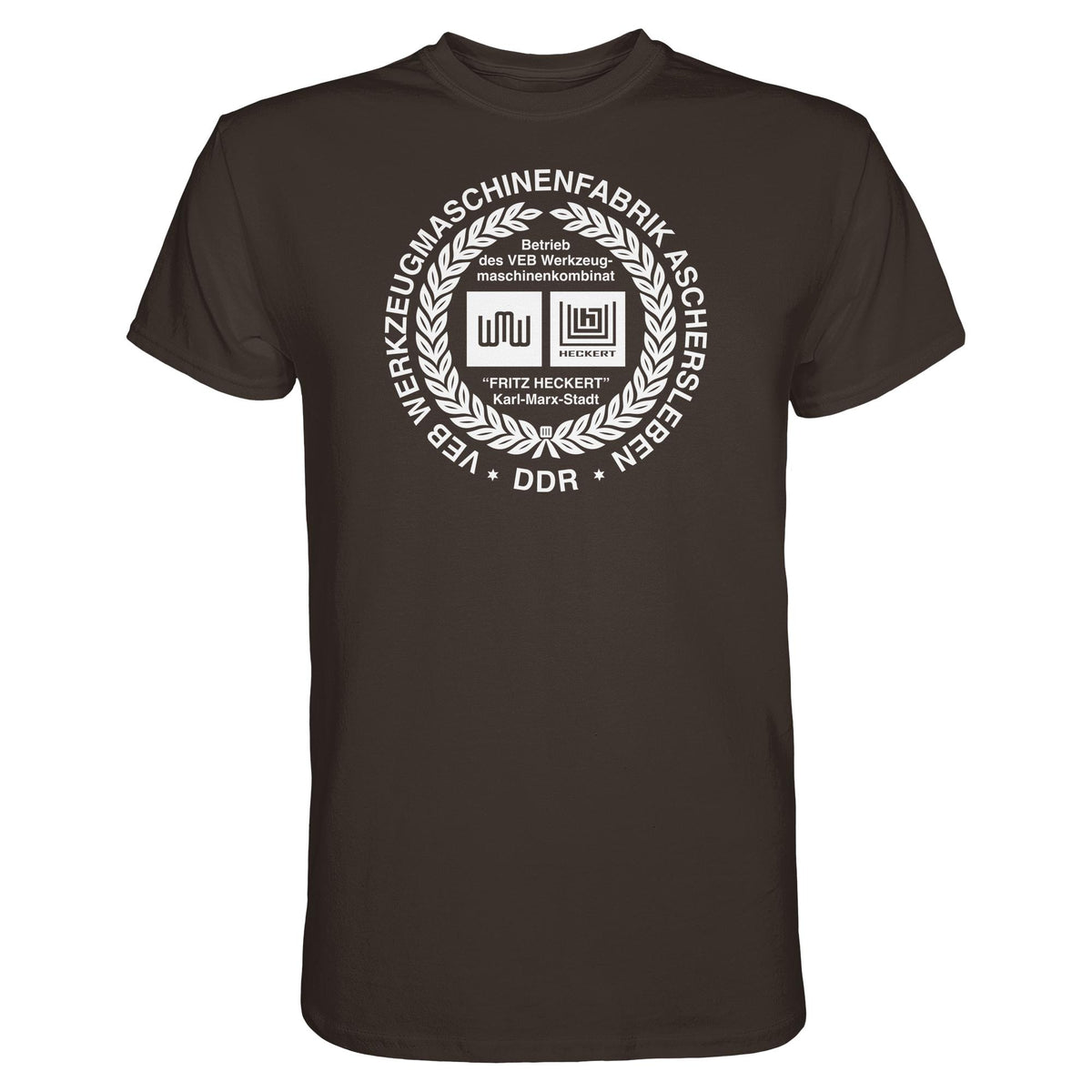 DDR Ostalgie Shirt Unisex • VEB WERKZEUGMASCHINENKOMBINAT FRITZ HECKERT - ASCHERSLEBEN