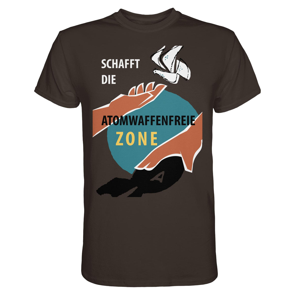 DDR Ostalgie Shirt Unisex • SCHAFFT DIE ATOMWAFFENFREIE ZONE (ORIGINAL-PLAKAT)