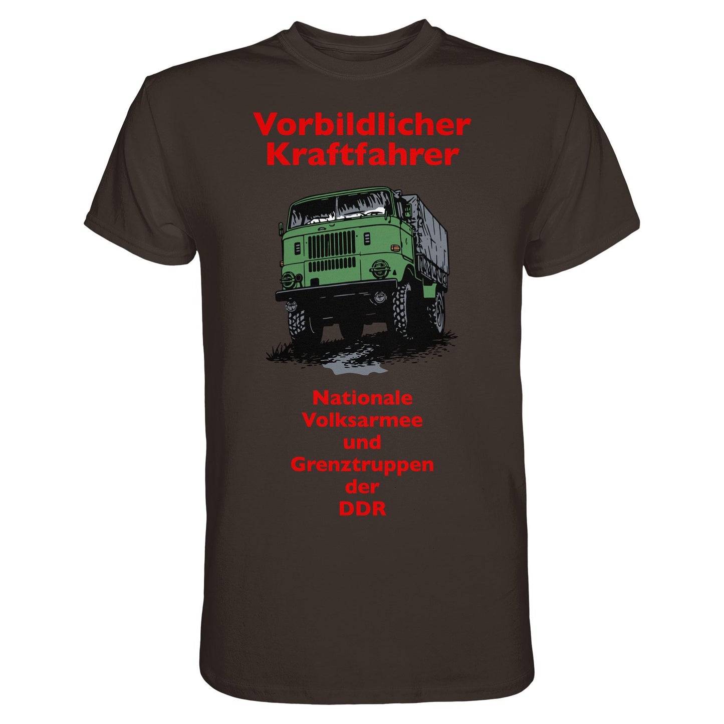 DDR Ostalgie Shirt Unisex • VORBILDLICHER KRAFTFAHRER, NVA (ORIGINAL WIMPELMOTIV)
