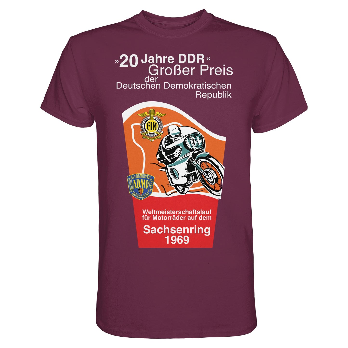DDR Ostalgie Shirt Unisex • SACHSENRING 1969, WELTMEISTERSCHAFTSLAUF