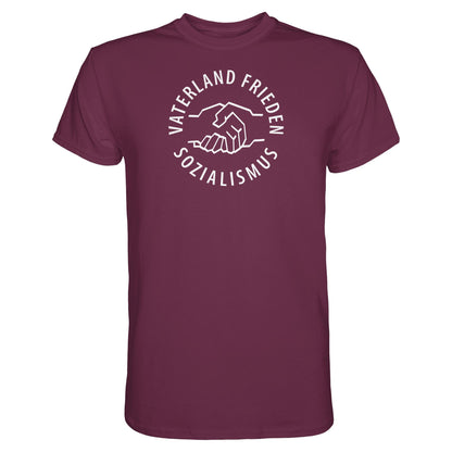 DDR Ostalgie Shirt Unisex • VATERLAND FRIEDEN SOZIALISMUS (DDR LOGO)