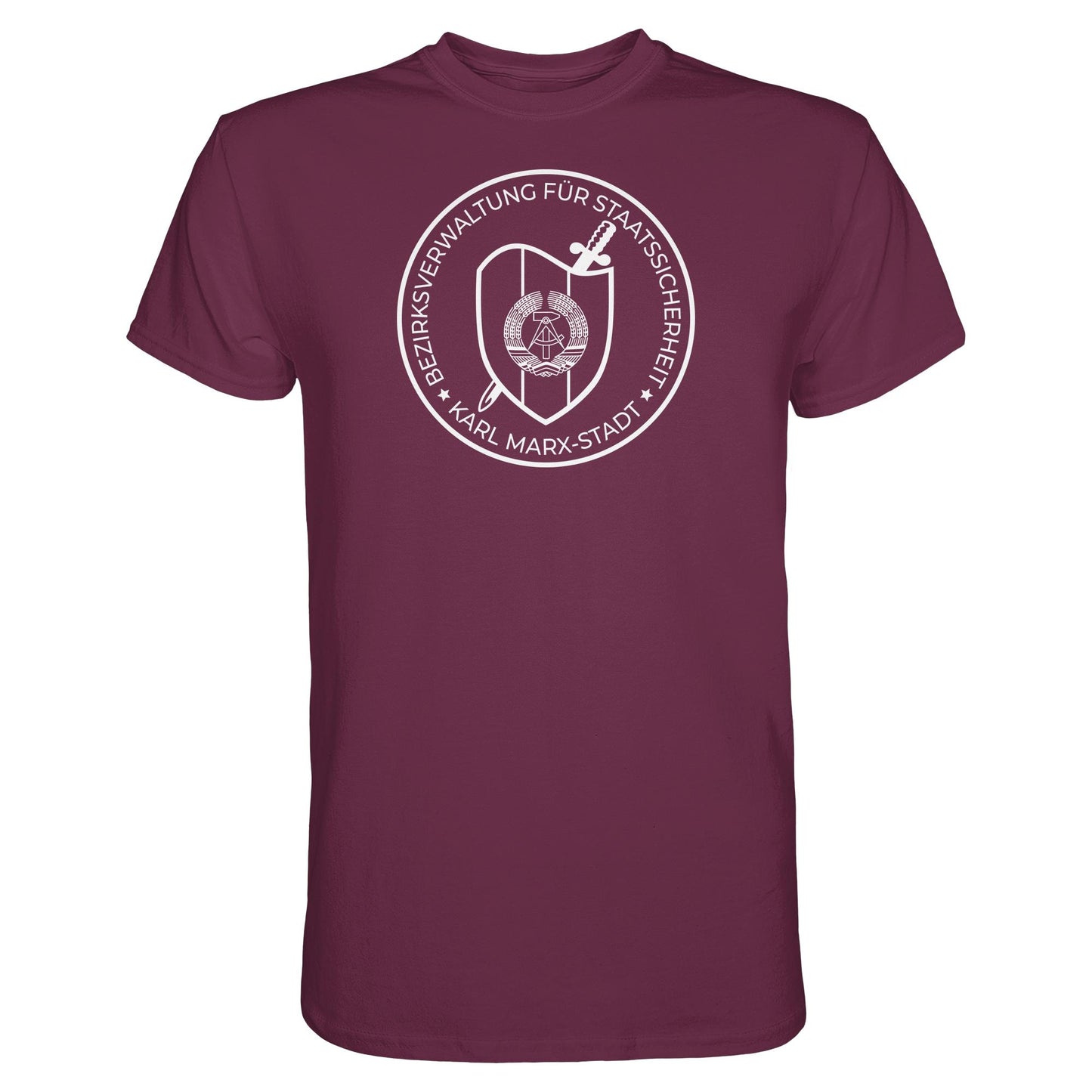 DDR Ostalgie Shirt Unisex • BEZIRKSVERWALTUNG STAATSSICHERHEIT KARL MARX STADT