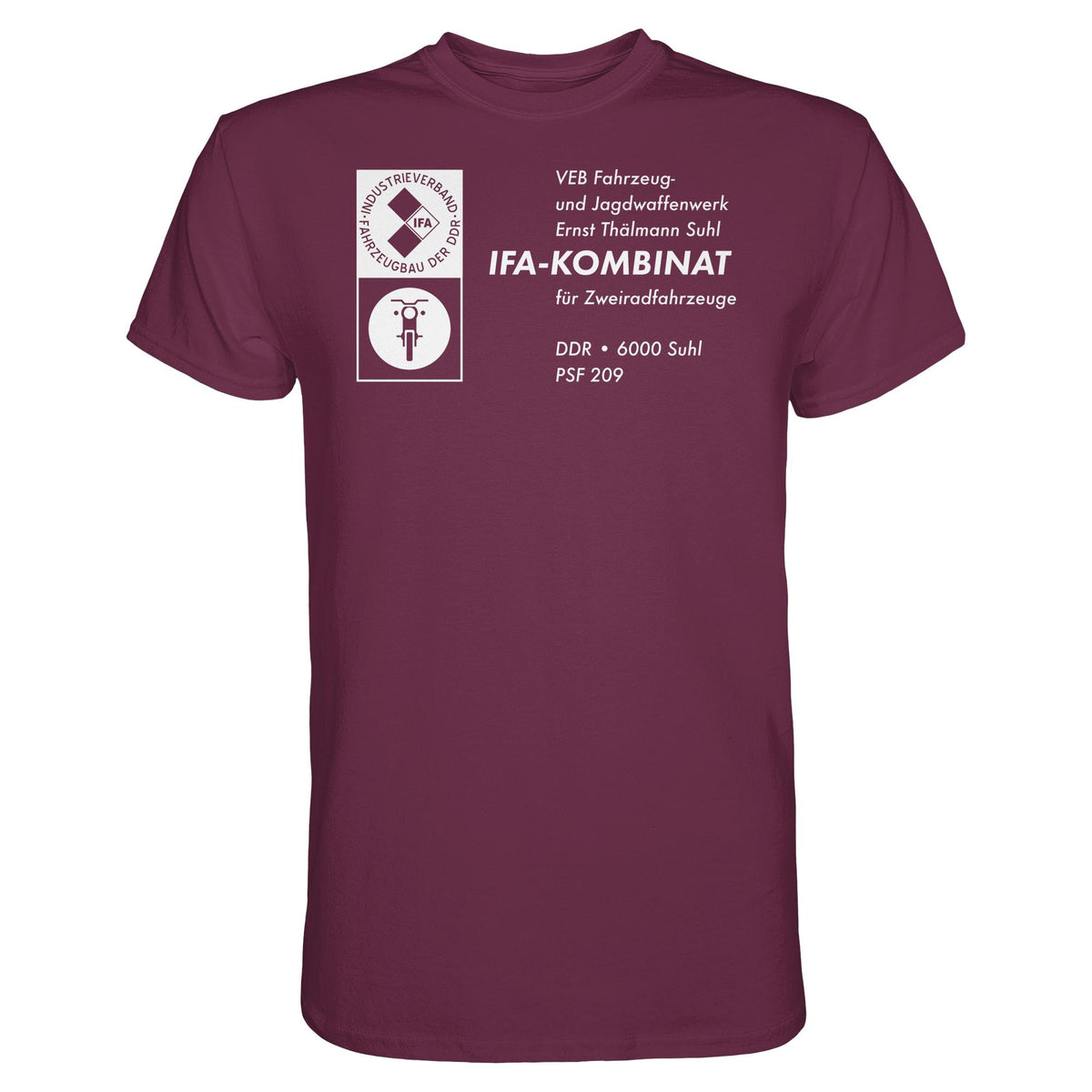 DDR Ostalgie Shirt Unisex • VEB FAHRZEUG- UND JAGDWAFFENWERK ERNST THÄLMANN SUHL