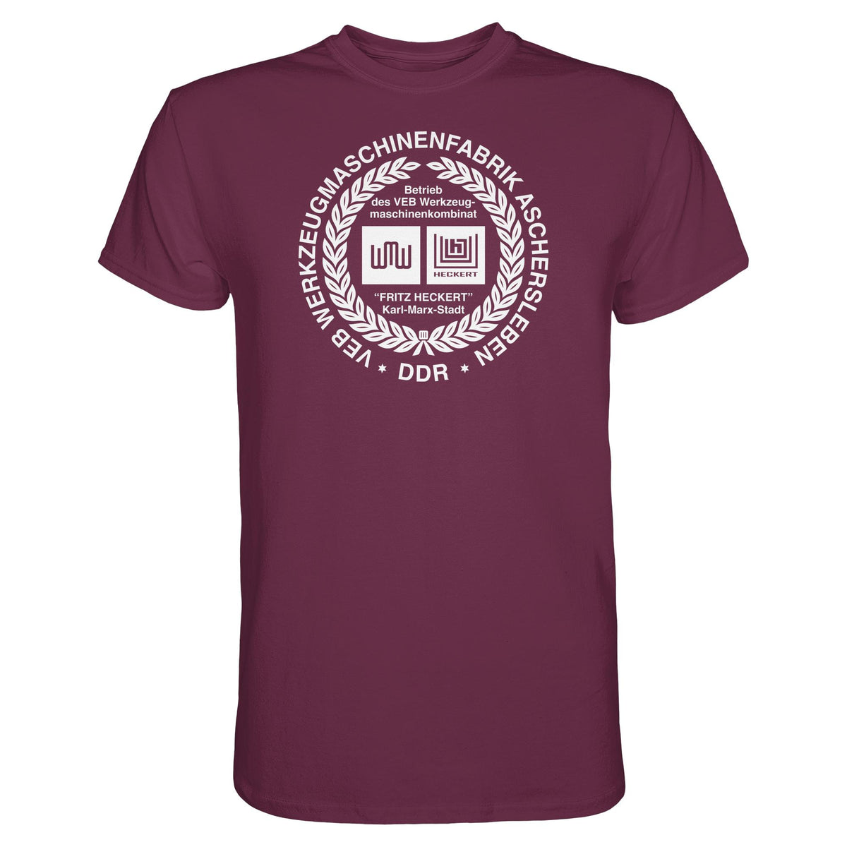 DDR Ostalgie Shirt Unisex • VEB WERKZEUGMASCHINENKOMBINAT FRITZ HECKERT - ASCHERSLEBEN