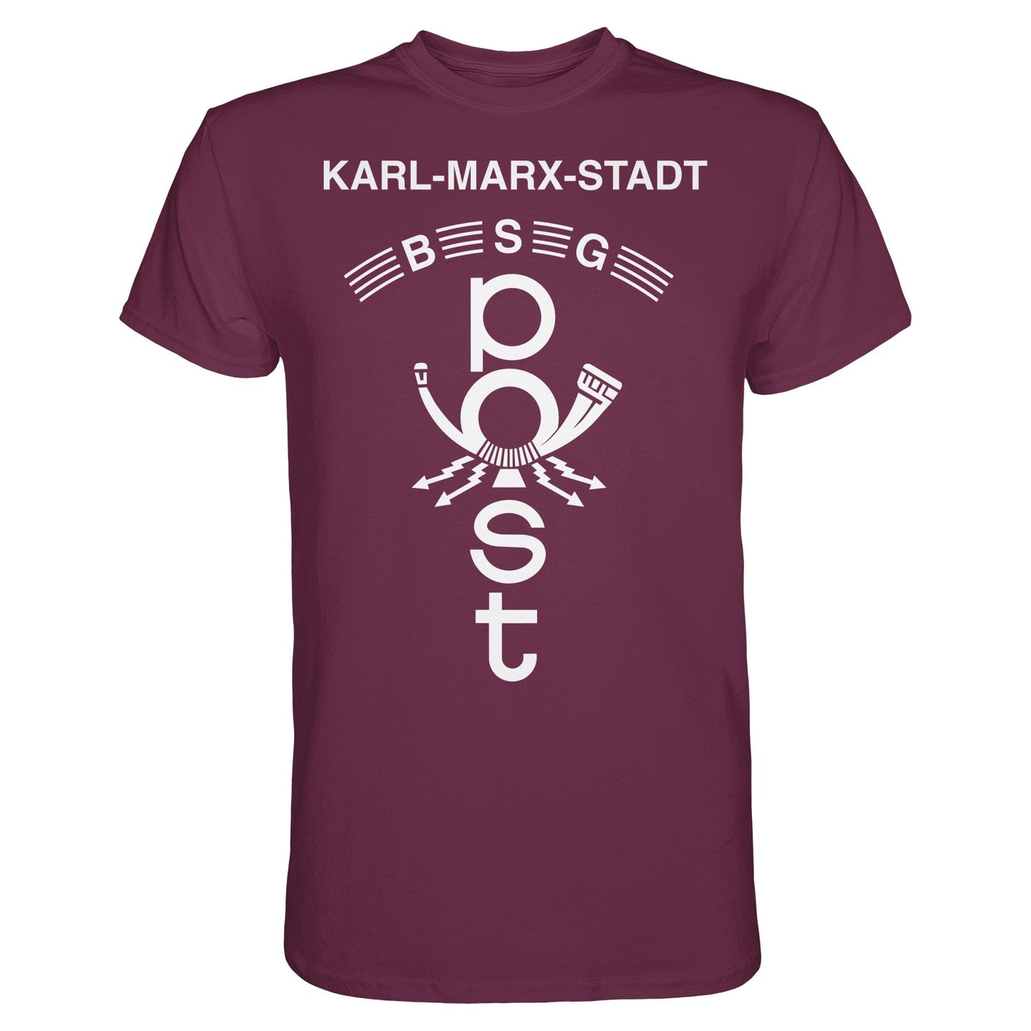 DDR Ostalgie Shirt Unisex • BSG POST KARL-MARX-STADT (ORIGINAL WIMPEL)