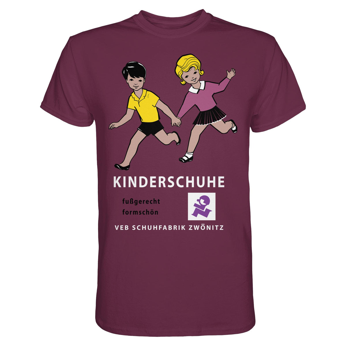 DDR Ostalgie Shirt Unisex • KINDERSCHUHE VEB SCHUHFABRIK ZWÖNITZ