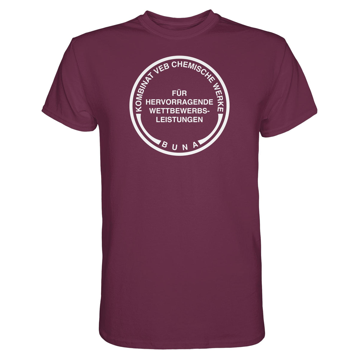 DDR Ostalgie Shirt Unisex • KOMBINAT BUNA - FÜR HERVORRAGENDE LEISTUNGEN (ORIGINAL-MÜNZE)