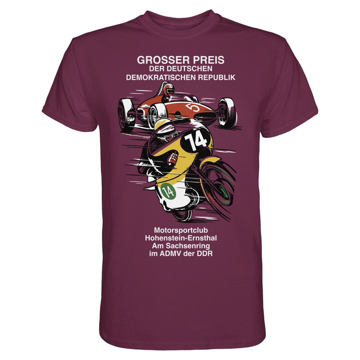DDR Ostalgie Shirt Unisex • MOTORSPORT HOHENSTEIN-ERNSTHAL - GROSSER PREIS DER DDR
