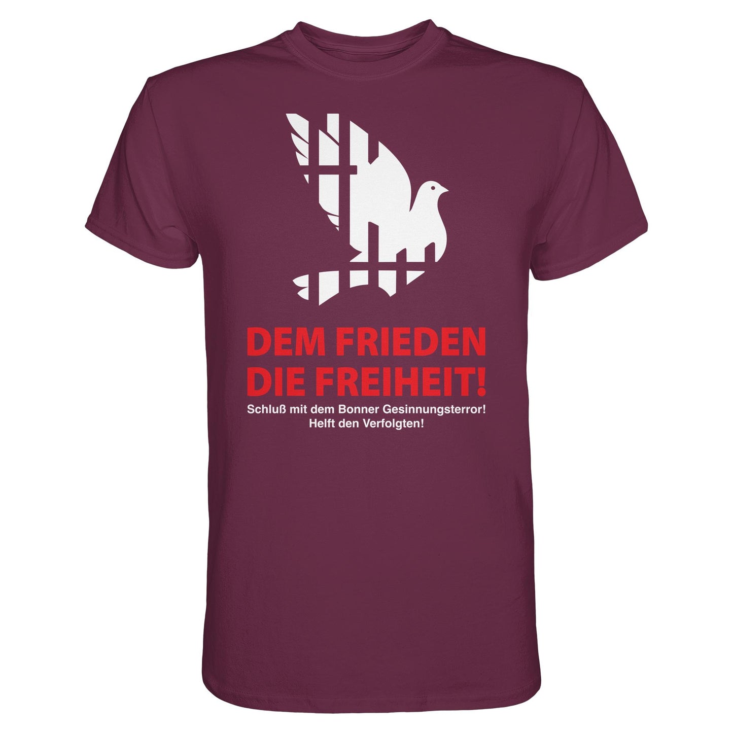 DDR Ostalgie Shirt Unisex • DEM FRIEDEN DIE FREIHEIT! (ORIGINAL-PLAKAT)
