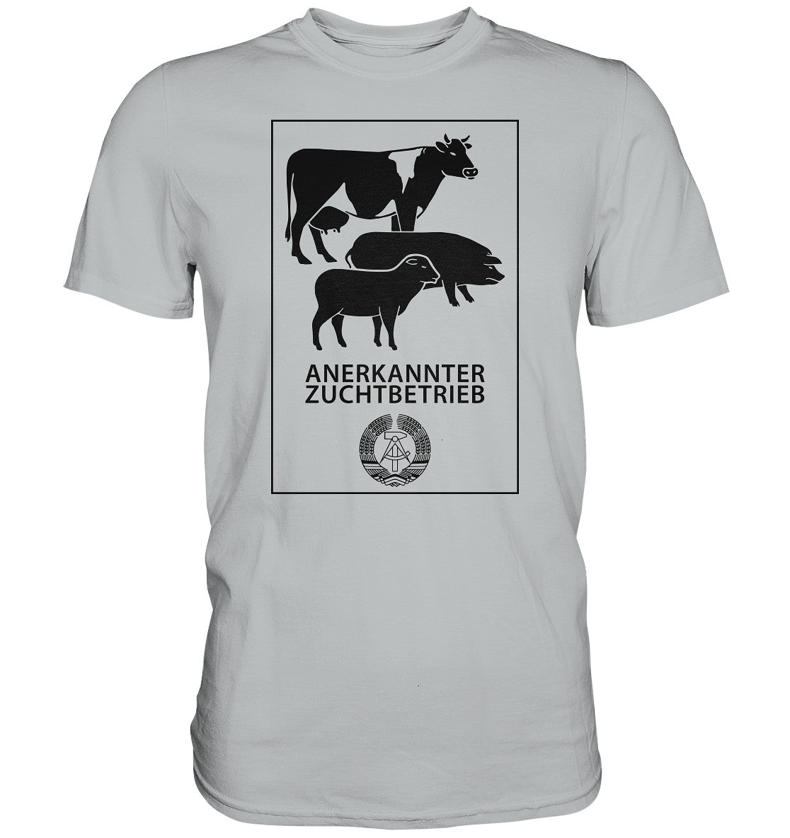 DDR Ostalgie Shirt Unisex • ANERKANNTER ZUCHTBETRIEB (ORIGINALSCHILD)