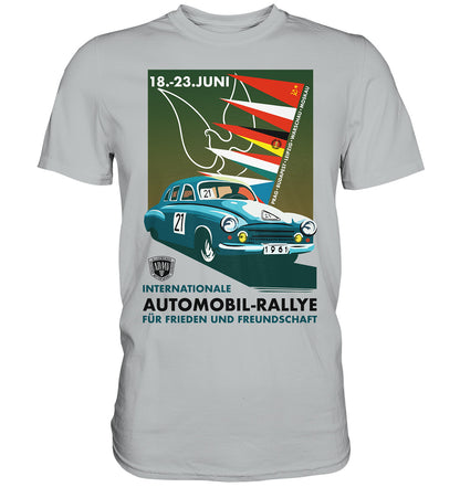 DDR Ostalgie Shirt Unisex • INTERNATIONALE RALLYE WARTBURG 1961 (ORIGINAL-PLAKAT)