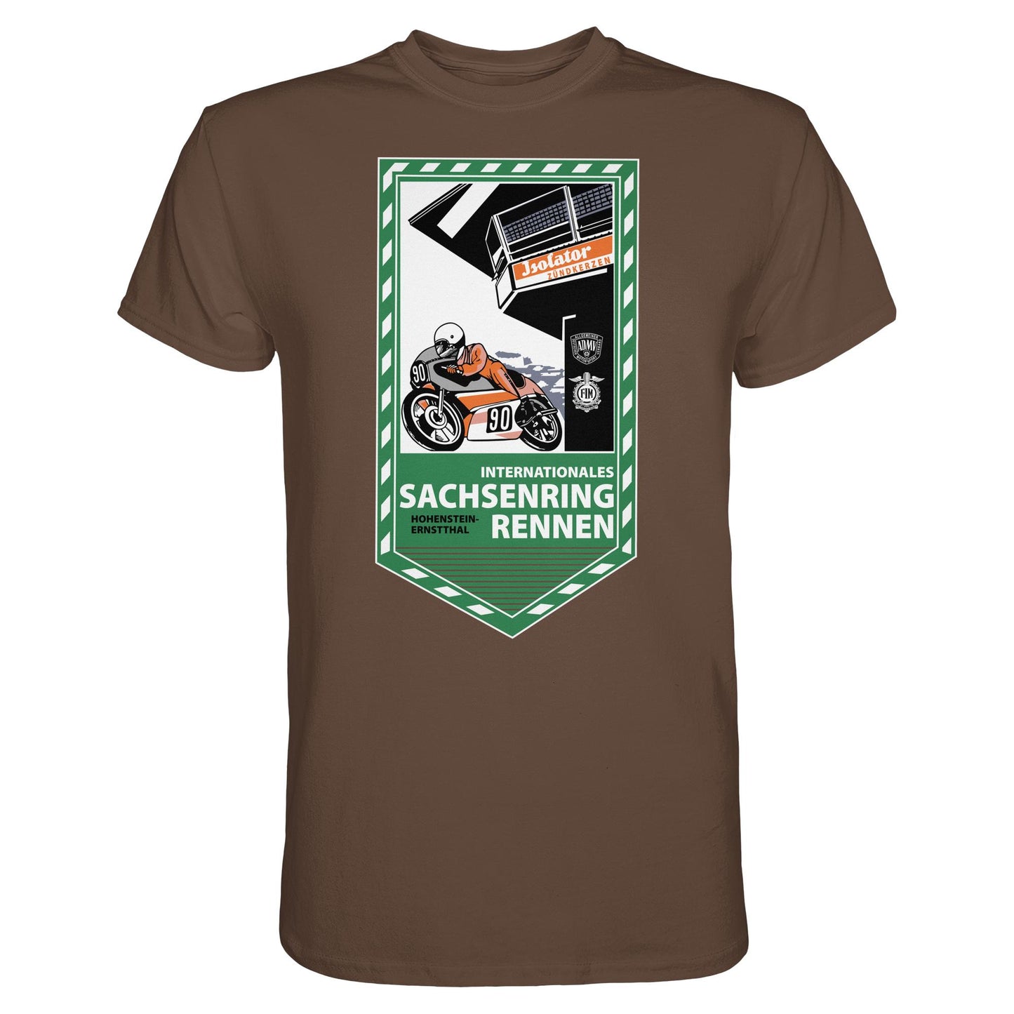 DDR Ostalgie Shirt Unisex • SACHSENRING-RENNEN ZWICKAU 1990 (ORIGINAL-WIMPEL)