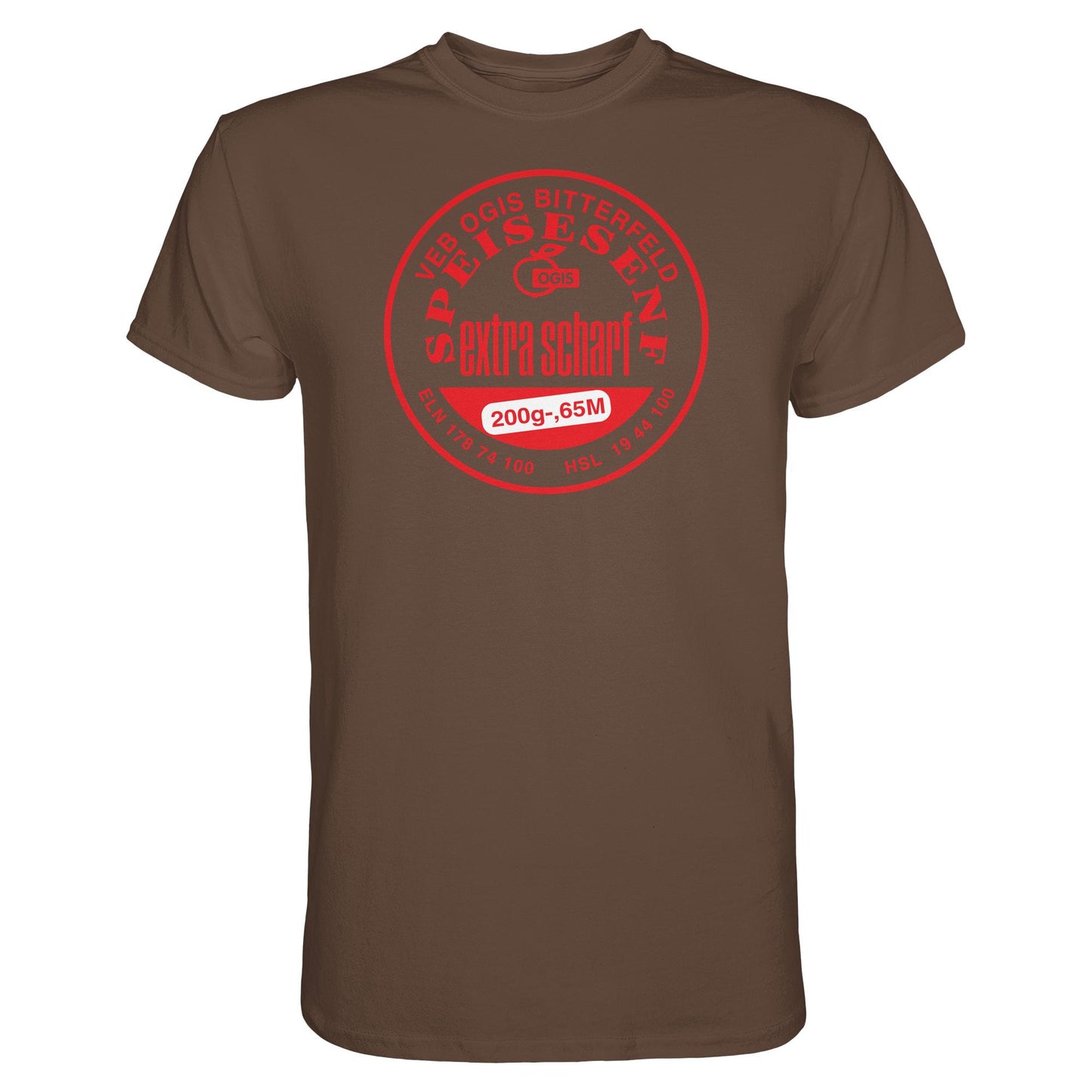 DDR Ostalgie Shirt Unisex • VEB OGIS BITTERFELD - SPEISESENF EXTRASCHARF