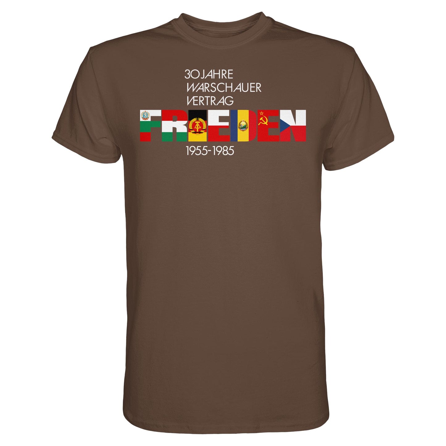 DDR Ostalgie Shirt Unisex • FRIEDEN - 30 JAHRE WARSCHAUER VERTRAG (DDR-BRIEFMARKE)