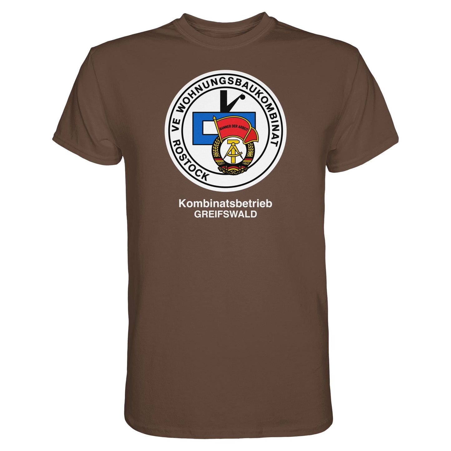 DDR Ostalgie Shirt Unisex • VE WOHNUNGSBAUKOMBINAT ROSTOCK - GREIFSWALD