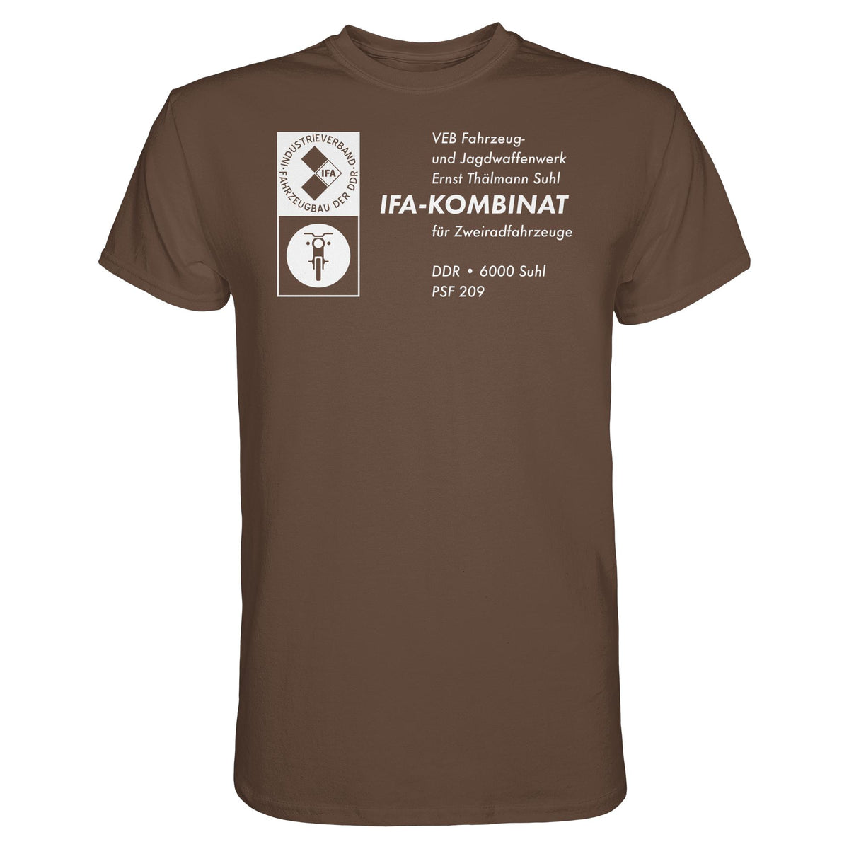 DDR Ostalgie Shirt Unisex • VEB FAHRZEUG- UND JAGDWAFFENWERK ERNST THÄLMANN SUHL