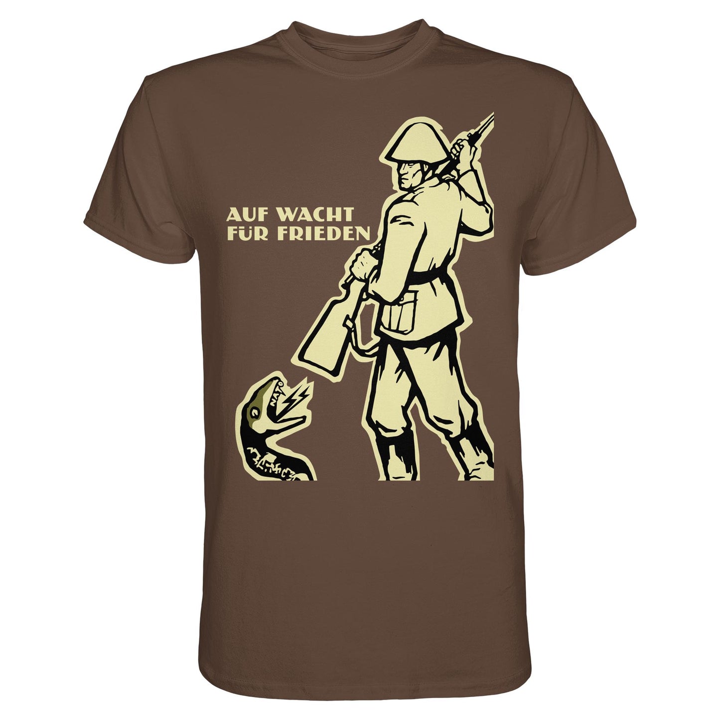 DDR Ostalgie Shirt Unisex • NVA - AUF WACHT FÜR FRIEDEN, ANTI-NATO (ORIGINAL PLAKAT)