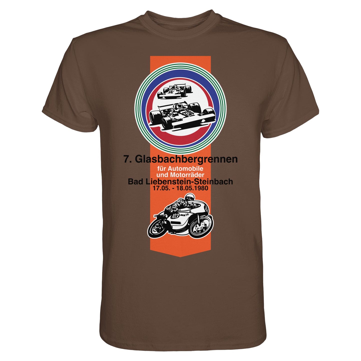 DDR Ostalgie Shirt Unisex • GLASBACHBERGRENNEN BAD LIEBENSTEIN (ORIGINAL WIMPEL)