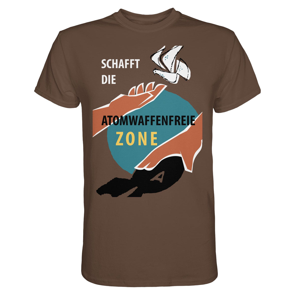 DDR Ostalgie Shirt Unisex • SCHAFFT DIE ATOMWAFFENFREIE ZONE (ORIGINAL-PLAKAT)