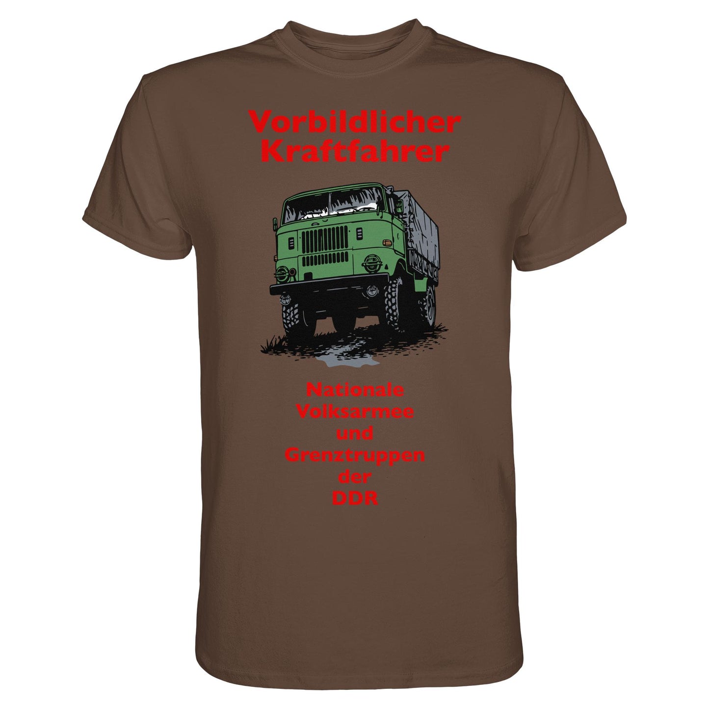 DDR Ostalgie Shirt Unisex • VORBILDLICHER KRAFTFAHRER, NVA (ORIGINAL WIMPELMOTIV)