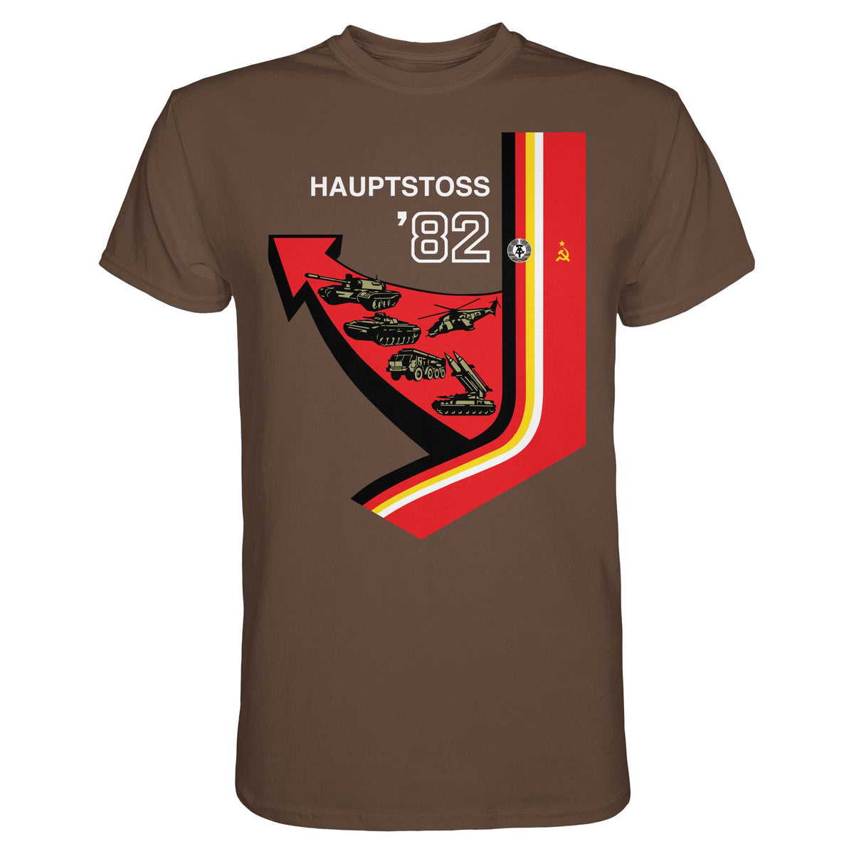 DDR Ostalgie Shirt Unisex • MANÖVER HAUPTSTOSS 1982 (ORIGINAL-PLAKAT)