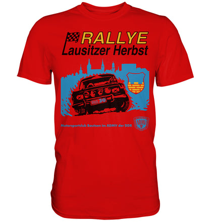 PREMIUM SHIRT UNISEX • RALLYE LAUSITZER HERBST, MOTORSPORTCLUB BAUTZEN