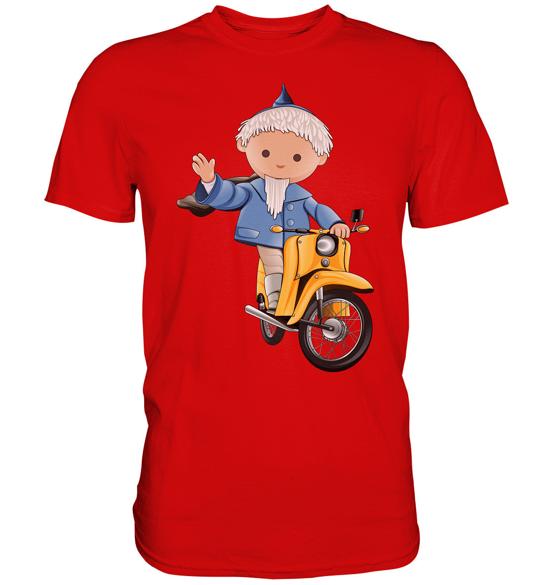 DDR Ostalgie Shirt Unisex • UNSER SANDMÄNNCHEN - AUF DER SCHWALBE - BLAU (PU-137, 1973)