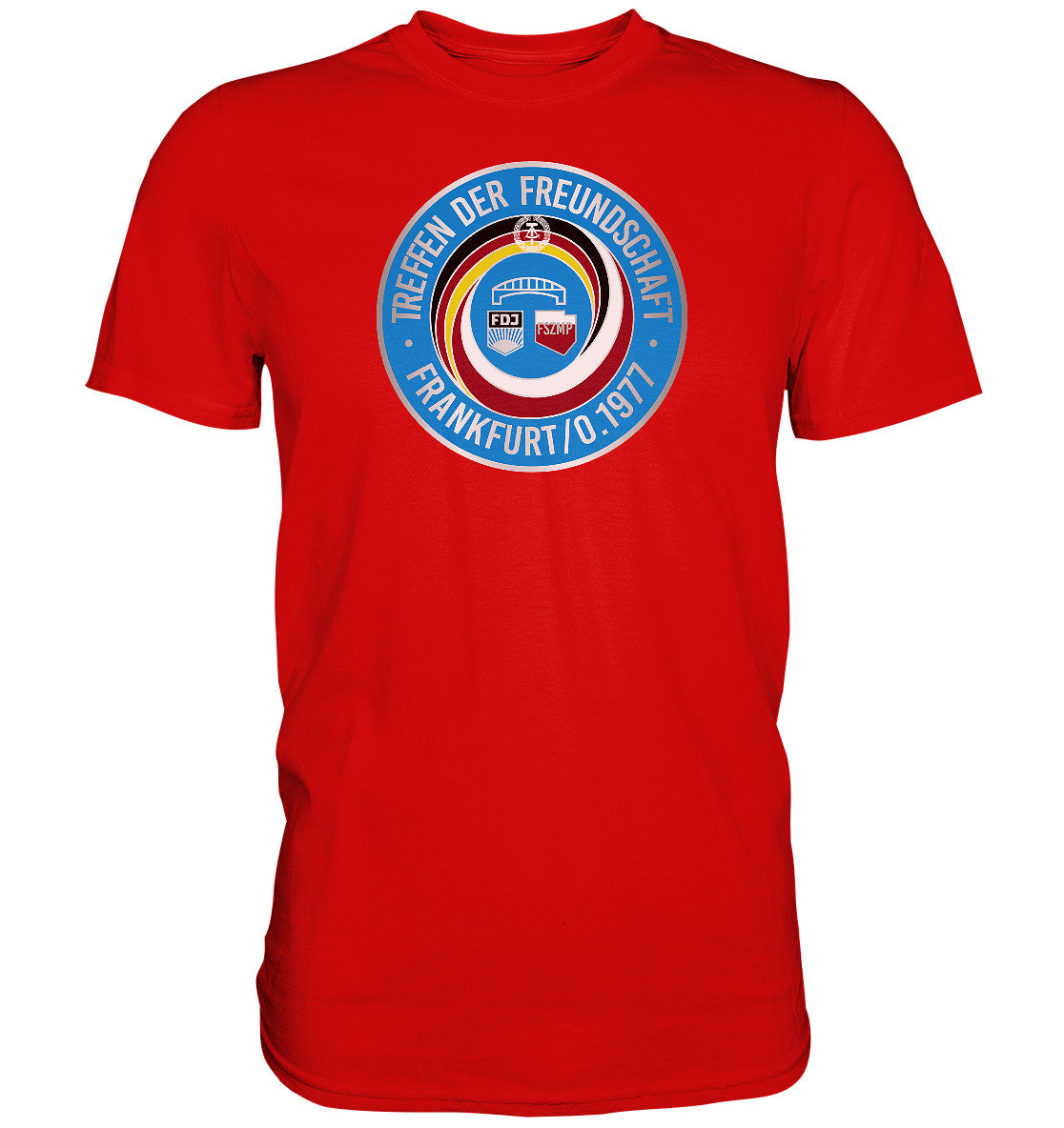 DDR Ostalgie Shirt Unisex • TREFFEN DER FREUNDSCHAFT -  JUGEND DER DDR & VR POLEN 1977