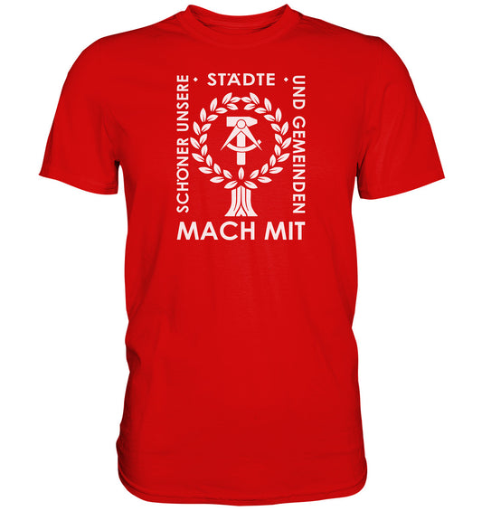 DDR Ostalgie Shirt Unisex • SCHÖNER UNSERE STÄDTE - dunkel