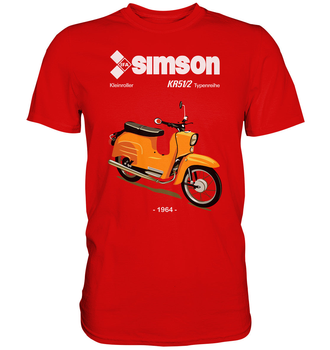 DDR Ostalgie Shirt Unisex • SIMSON SCHWALBE KR51-2 (ORIGINALPROSPEKT 1964)