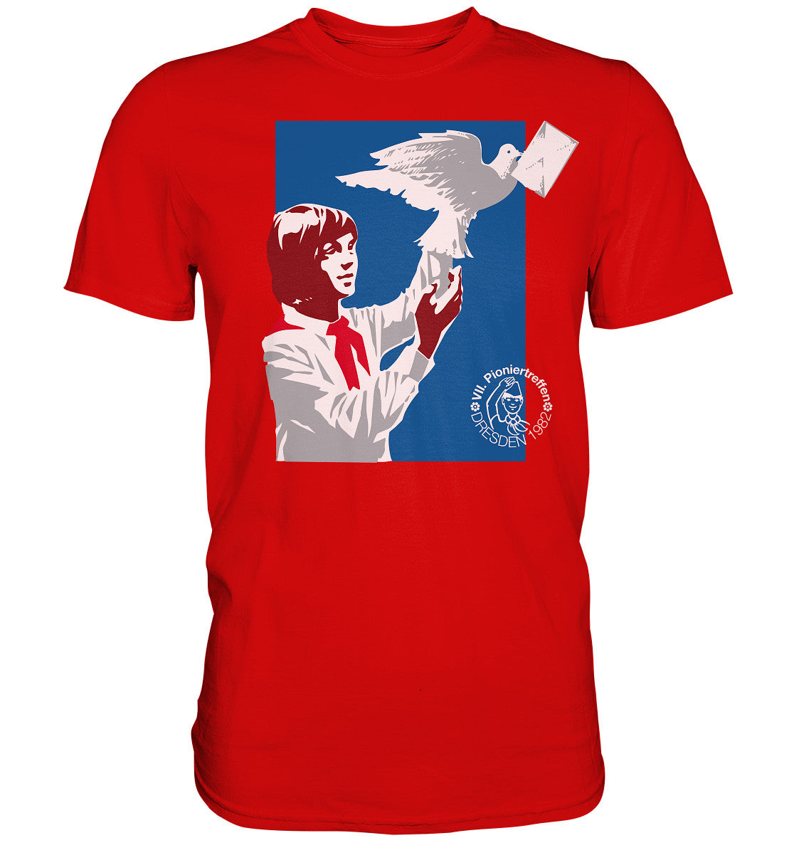 DDR Ostalgie Shirt Unisex • GEDENKBLATT - FRIEDEN, DRESDEN 1982