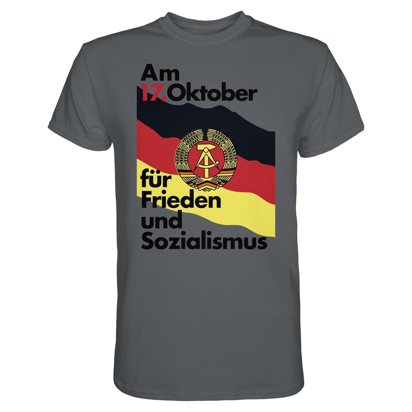 DDR Ostalgie Shirt Unisex • FÜR FRIEDEN UND SOZIALISMUS (ORIGINAL DDR-PLAKAT)