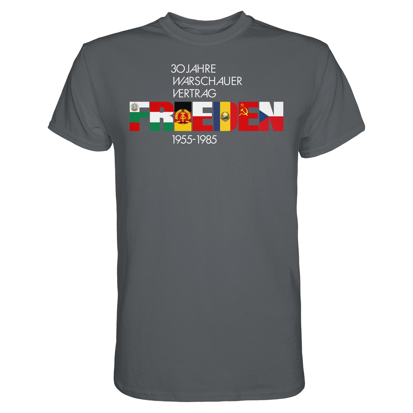 DDR Ostalgie Shirt Unisex • FRIEDEN - 30 JAHRE WARSCHAUER VERTRAG (DDR-BRIEFMARKE)