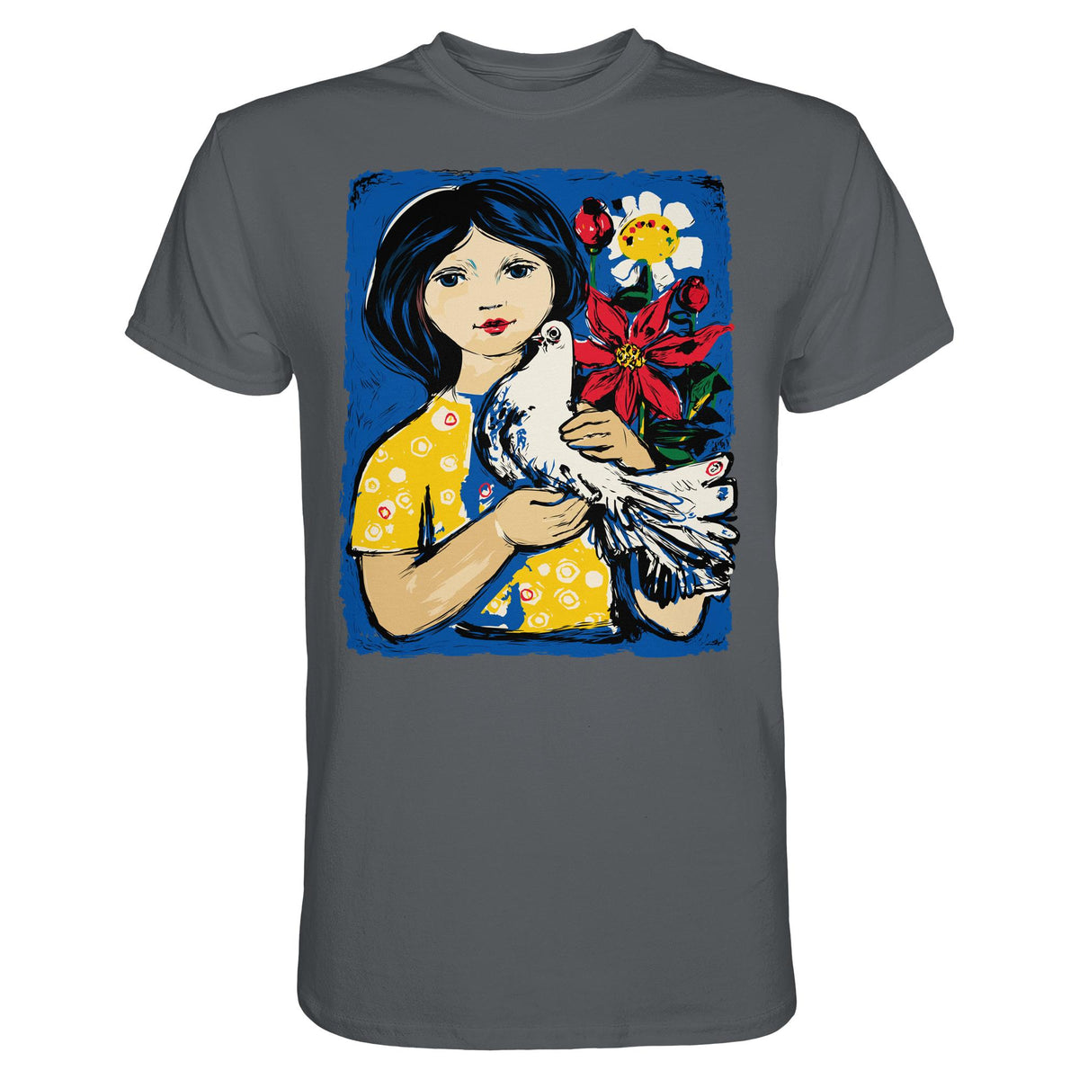 DDR Ostalgie Shirt Unisex • WALTER WOMACKA - MÄDCHEN MIT FRIEDENSTAUBE