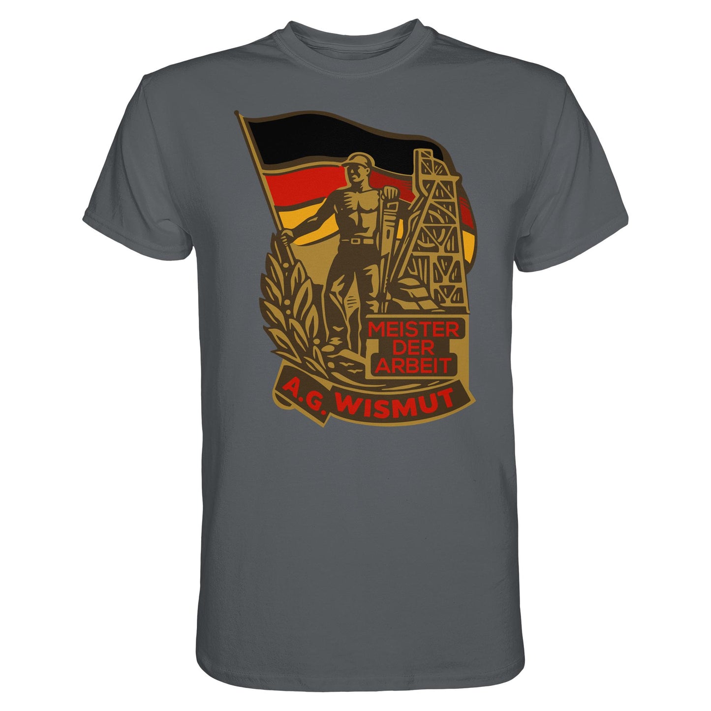 DDR Ostalgie Shirt Unisex • WISMUT - MEISTER DER ARBEIT