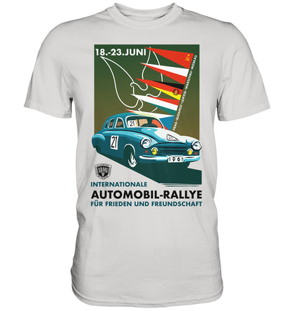 DDR Ostalgie Shirt Unisex • INTERNATIONALE RALLYE WARTBURG 1961 (ORIGINAL-PLAKAT)