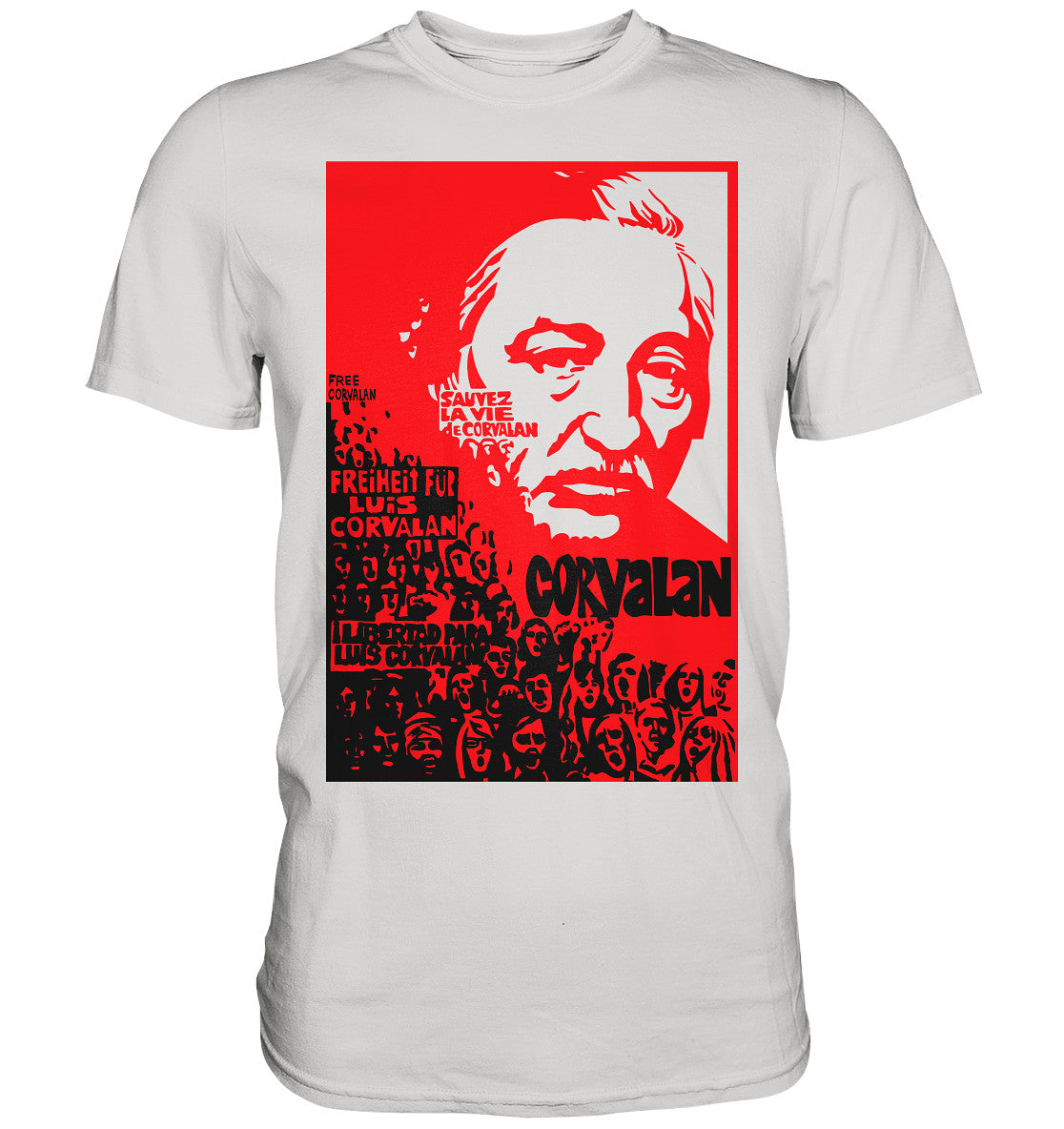 DDR Ostalgie Shirt Unisex • FREIHEIT FÜR LUIS CORVALAN (DDR ORIGINAL-PLAKAT)