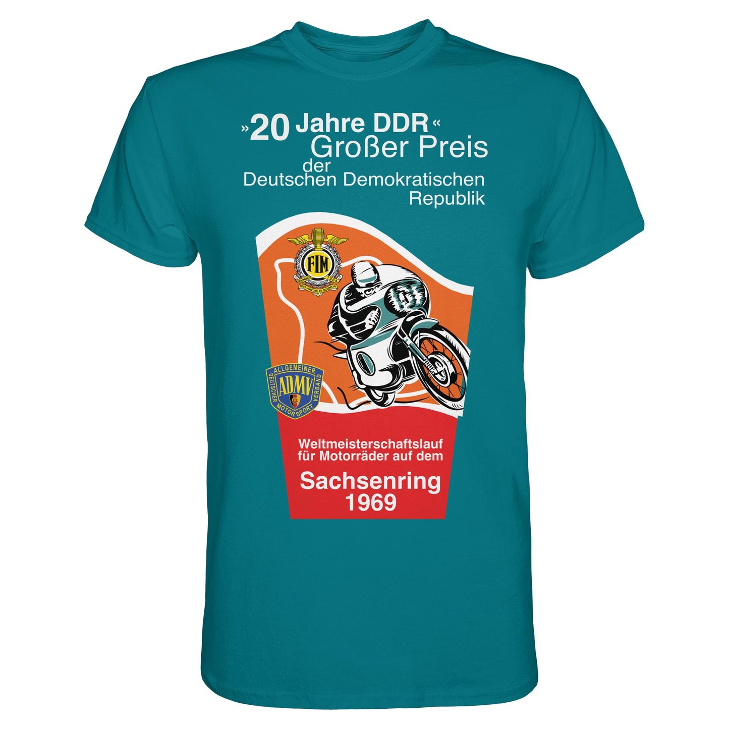 DDR Ostalgie Shirt Unisex • SACHSENRING 1969, WELTMEISTERSCHAFTSLAUF