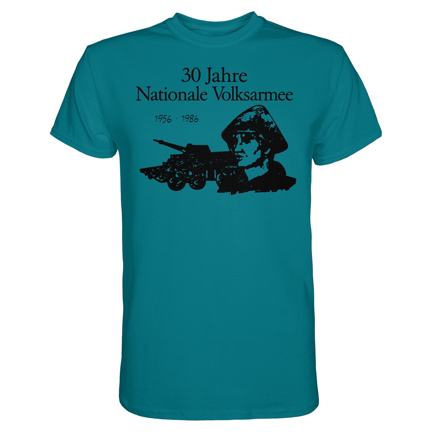DDR Ostalgie Shirt Unisex • 30 JAHRE NATIONALE VOLKSARMEE (ORIGINAL BRIEFMARKE)