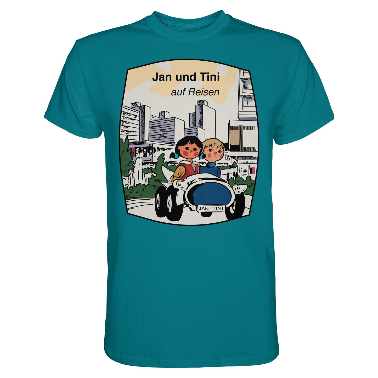 DDR Ostalgie Shirt Unisex • JAN UND TINI AUF REISEN (ORIGINAL QUARTETT)