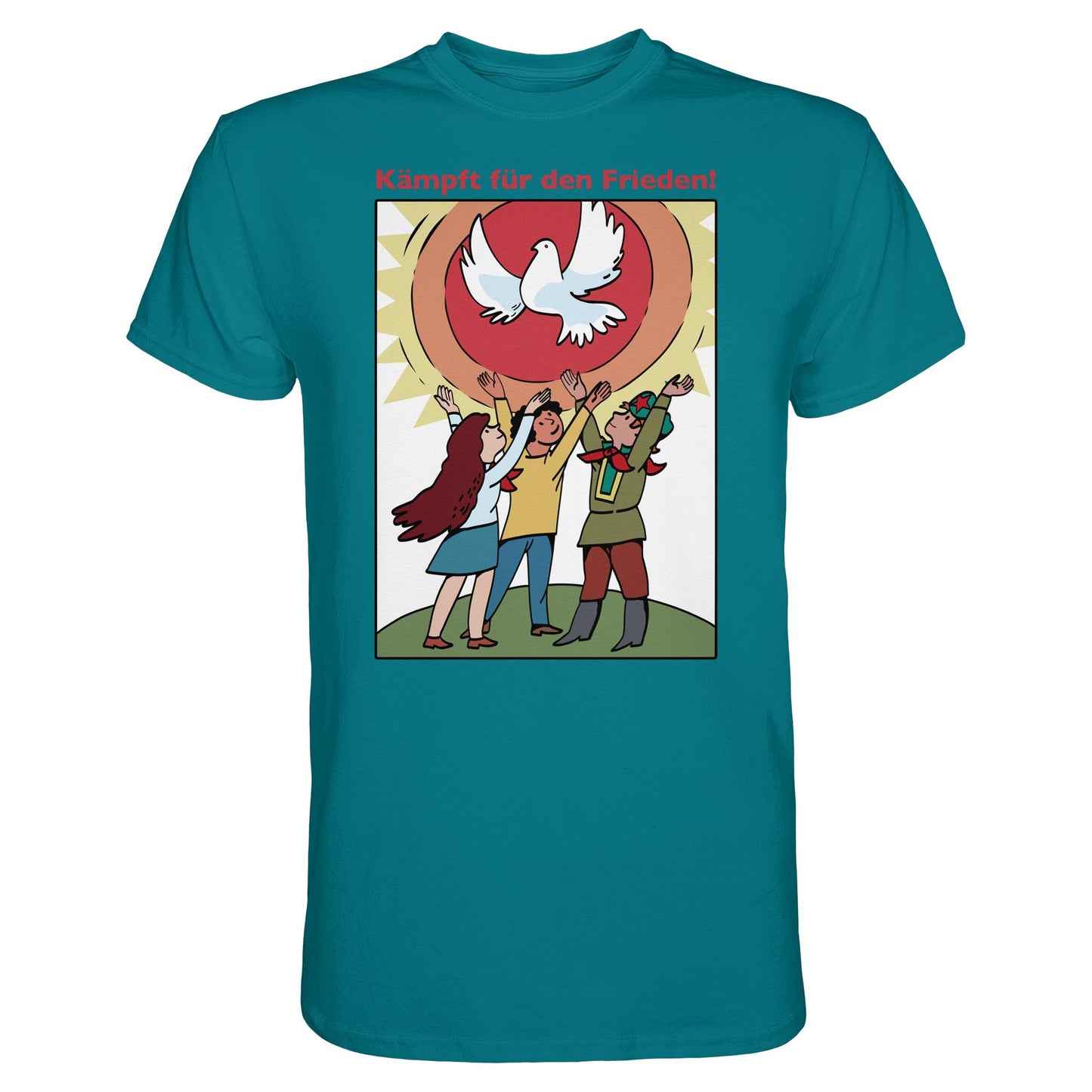 DDR Ostalgie Shirt Unisex • KÄMPFT FÜR DEN FRIEDEN! (DDR-ORIGINAL-PLAKAT)