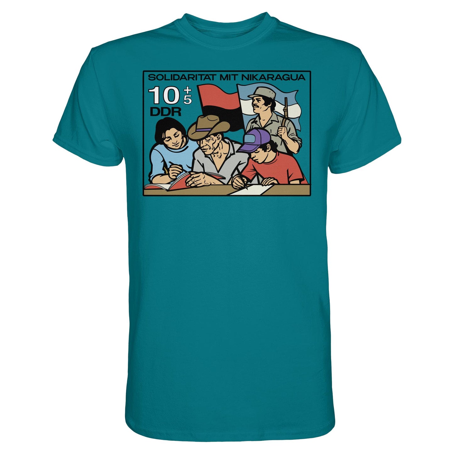 DDR Ostalgie Shirt Unisex • SOLIDARITÄT MIT NIKARAGUA (DDR-BRIEFMARKE)