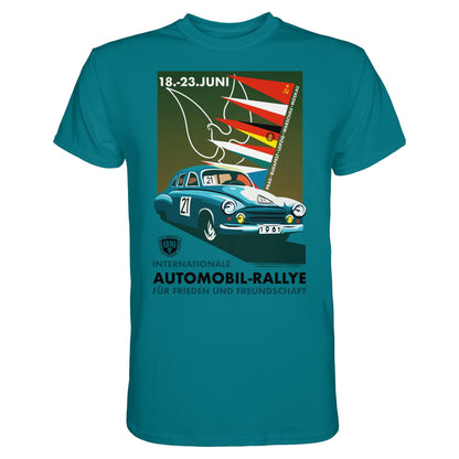 DDR Ostalgie Shirt Unisex • INTERNATIONALE RALLYE WARTBURG 1961 (ORIGINAL-PLAKAT)