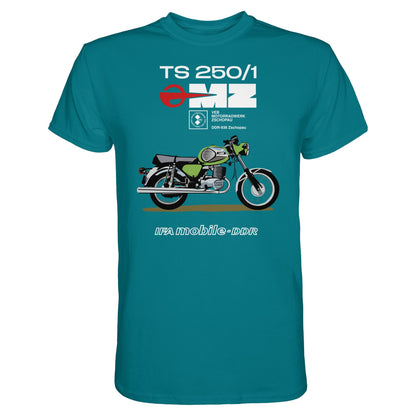 DDR Ostalgie Shirt Unisex • MZ TS 250 GRÜN (ORIGINAL DDR-PLAKAT)