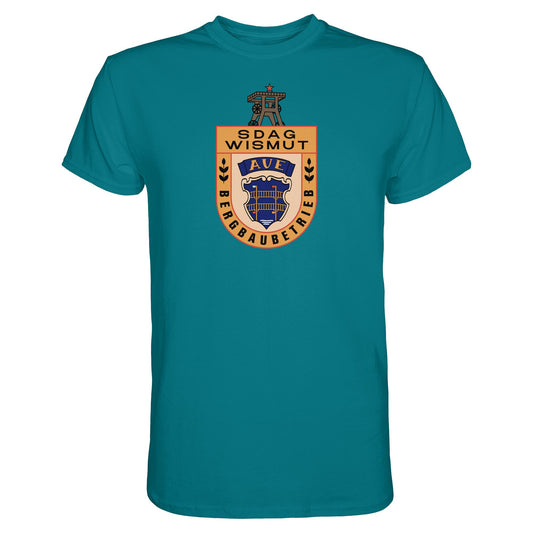 DDR Ostalgie Shirt Unisex • SDAG WISMUT AUE - ABZEICHEN