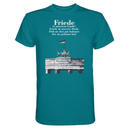 DDR Ostalgie Shirt Unisex • FRIEDE IN UNSEREM LANDE! (DDR-ORIGINAL-PLAKAT)