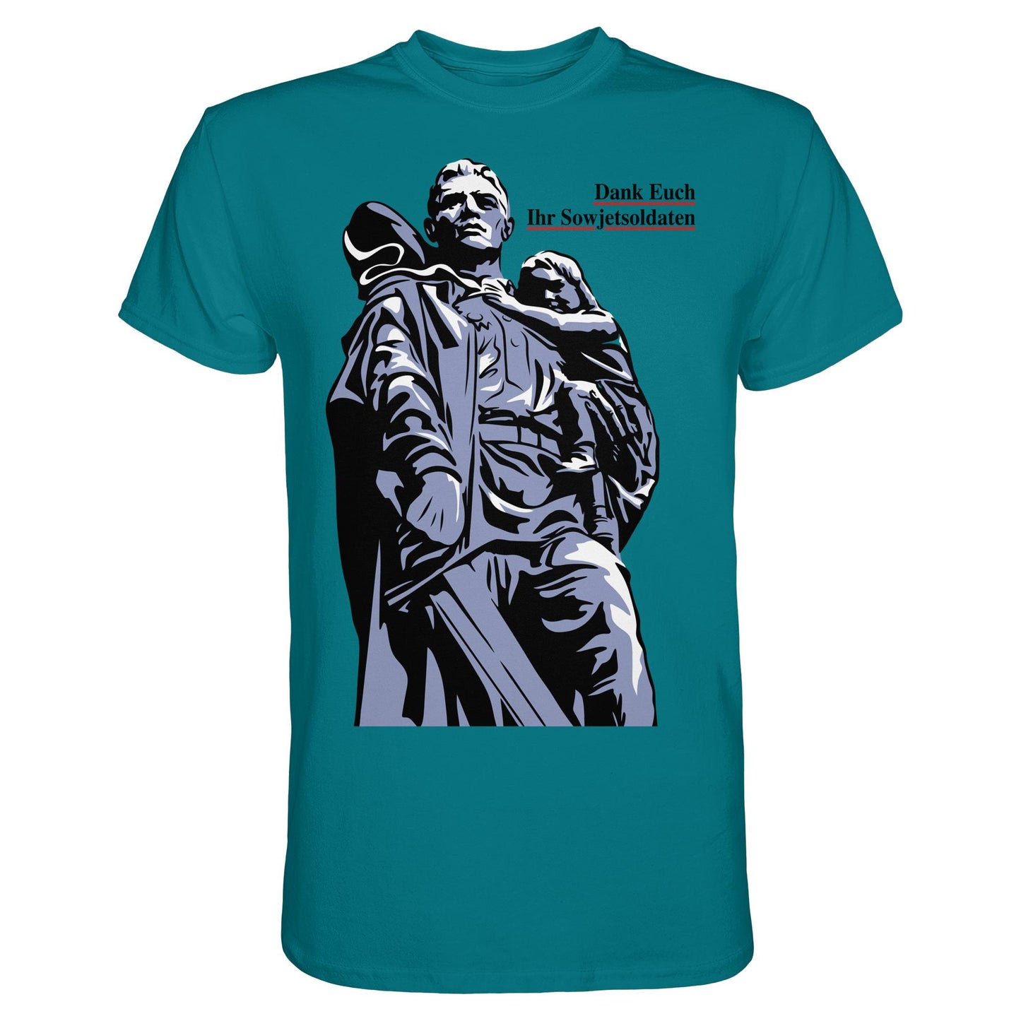 DDR Ostalgie Shirt Unisex • DANK EUCH IHR SOWJETSOLDATEN (DDR ORIGINAL-PLAKAT)
