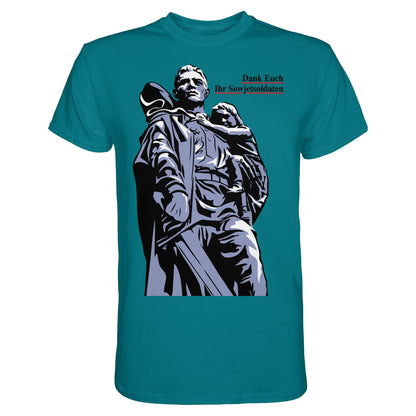 DDR Ostalgie Shirt Unisex • DANK EUCH IHR SOWJETSOLDATEN (DDR ORIGINAL-PLAKAT)