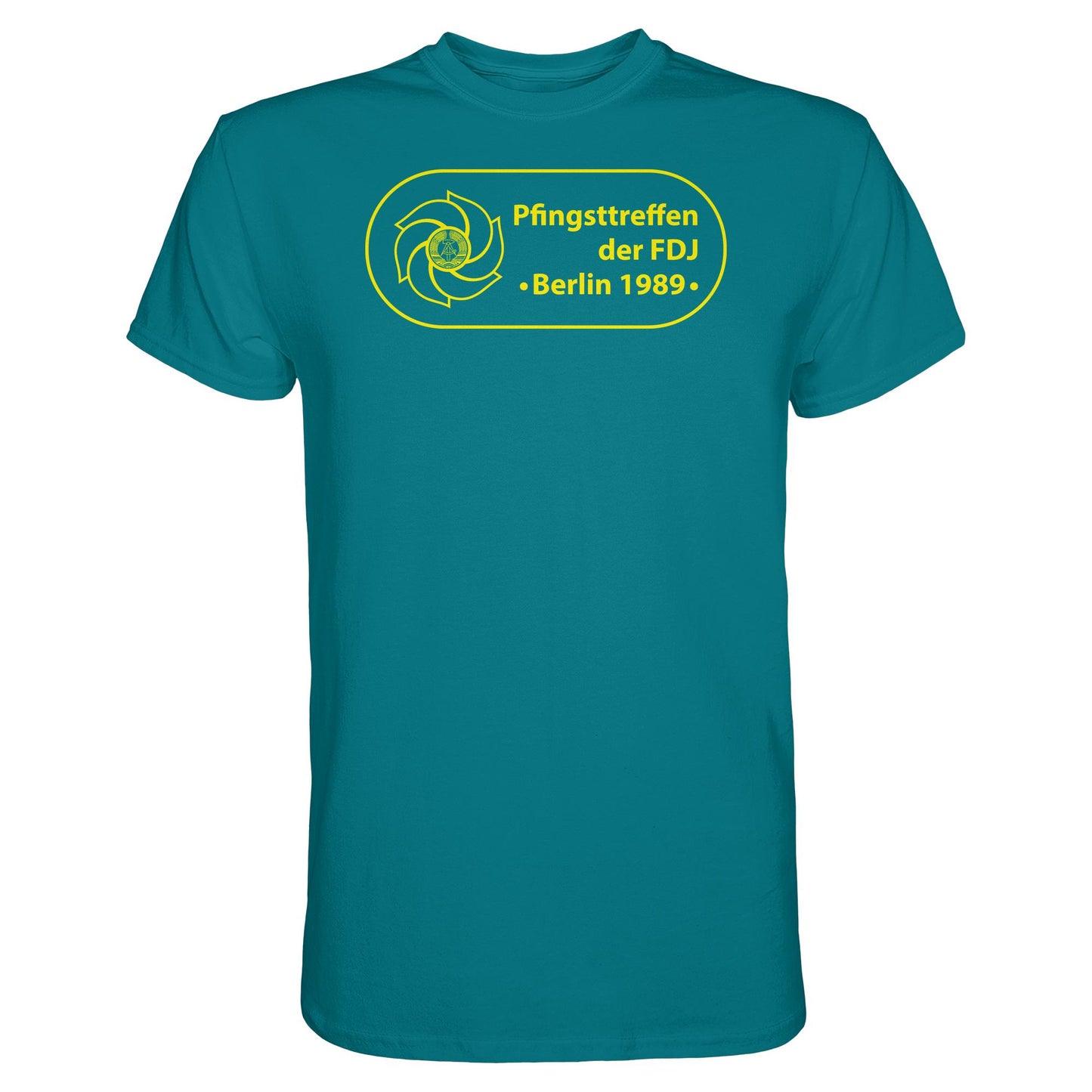 DDR Ostalgie Shirt Unisex • PFINGSTTREFFEN DER FDJ, BERLIN 1989